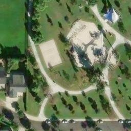 Sand Volleyball Court, Tustin Legacy, CA — aerial view