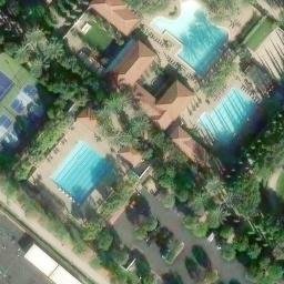 Sand Volleyball Court, Stonegate, CA — aerial view