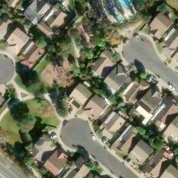 Sand Volleyball Court, El Camino Real, CA — aerial view