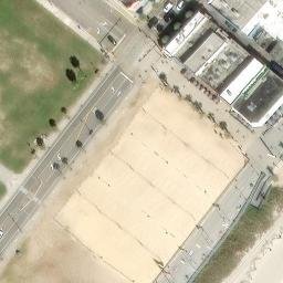 Volleyball Court, Myrtle Beach, SC — aerial view