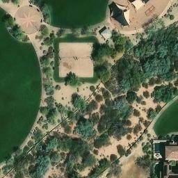 Sand Volleyball Court, Phoenix, AZ — aerial view