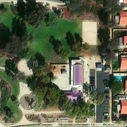 Sand Volleyball Court, Sun City, CA — aerial view