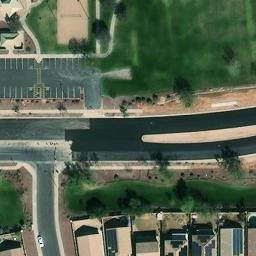 Sand Volleyball Court, AZ — aerial view