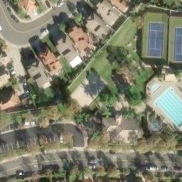 Sand Volleyball Court, Portola Hills, CA — aerial view