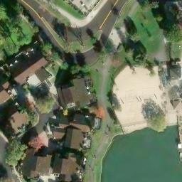 Sand Volleyball Court, Woodbridge, CA — aerial view