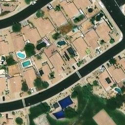 Sand Volleyball Court, Phoenix, AZ — aerial view