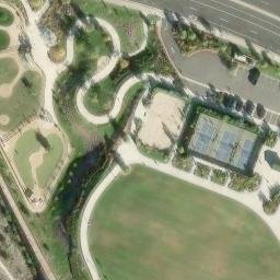 Sand Volleyball Court, Portola Hills, CA — aerial view
