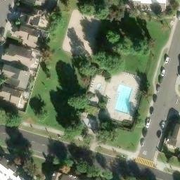Sand Volleyball Court, Woodbridge, CA — aerial view