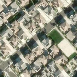 Sand Volleyball Court, Foothill Ranch, CA — aerial view