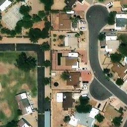 Sand Volleyball Court, Phoenix, AZ — aerial view