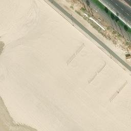 Sand Volleyball Court, Huntington Beach, CA — aerial view