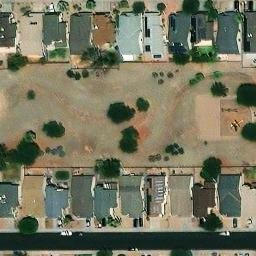 Sand Volleyball Court, Phoenix, AZ — aerial view
