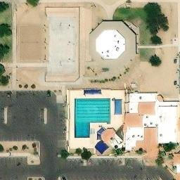 Sand Volleyball Court, Phoenix, AZ — aerial view
