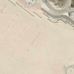 Sand Volleyball Court, Huntington Beach, CA — aerial view