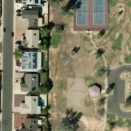 Sand Volleyball Court, Glendale, AZ — aerial view
