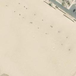 Sand Volleyball Court, Huntington Beach, CA — aerial view