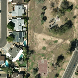 Concrete Volleyball Court, Glendale, AZ — aerial view