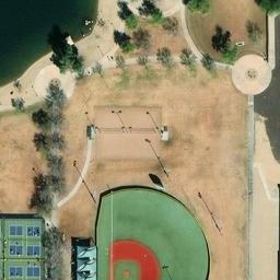 Sand Volleyball Court, Surprise, AZ — aerial view