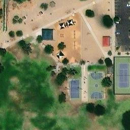 Hard Volleyball Court, Phoenix, AZ — aerial view