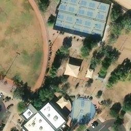 Sand Volleyball Court, Scottsdale, AZ — aerial view