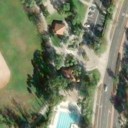 Sand Volleyball Court, Rancho Santa Margarita, CA — aerial view