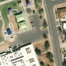 Sand Volleyball Court, Fountain Hills, AZ — aerial view