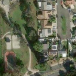 Sand Volleyball Court, Laguna Woods, CA — aerial view
