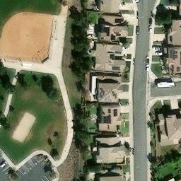 Sand Volleyball Court, French Valley, CA — aerial view