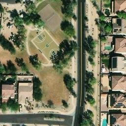Sand Volleyball Court, Surprise, AZ — aerial view