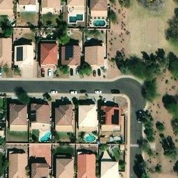 Sand Volleyball Court, Surprise, AZ — aerial view