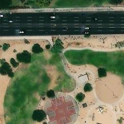 Sand Volleyball Court, Phoenix, AZ — aerial view