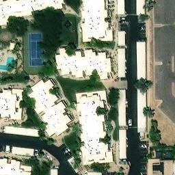 Volleyball Court, Phoenix, AZ — aerial view