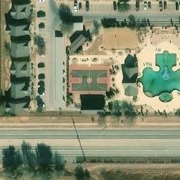 Sand Volleyball Court, Lubbock, TX — aerial view