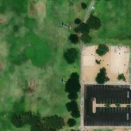 Concrete Volleyball Court, Phoenix, AZ — aerial view