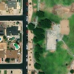 Sand Volleyball Court, Phoenix, AZ — aerial view