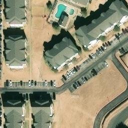 Sand Volleyball Court, Lubbock, TX — aerial view