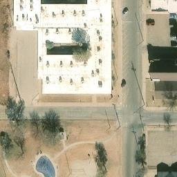 Sand Volleyball Court, Lubbock, TX — aerial view