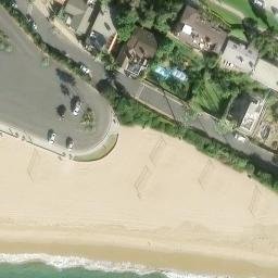 Sand Volleyball Court, Newport Beach, CA — aerial view