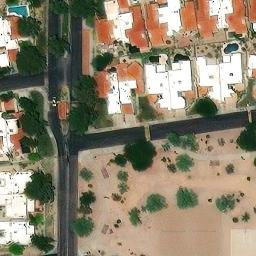 Sand Volleyball Court, Phoenix, AZ — aerial view