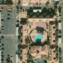 Sand Volleyball Court, Lubbock, TX — aerial view