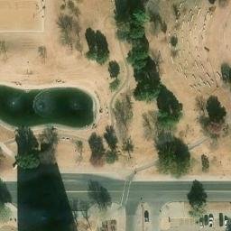Sand Volleyball Court, Lubbock, TX — aerial view