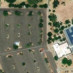 Sand Volleyball Court, Phoenix, AZ — aerial view