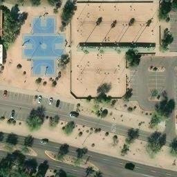 Volleyball Court, Scottsdale, AZ — aerial view