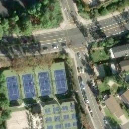 Sand Volleyball Court, Mission Viejo, CA — aerial view