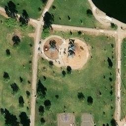 Volleyball Court, Phoenix, AZ — aerial view