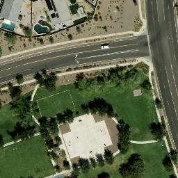 Volleyball Court, AZ — aerial view