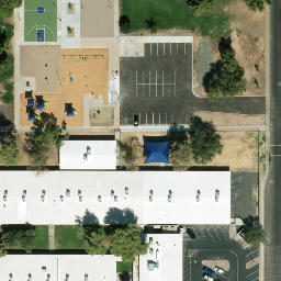 Sand Volleyball Court, Phoenix, AZ — aerial view