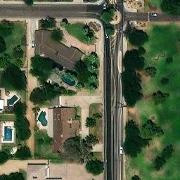 Grass Volleyball Court, Phoenix, AZ — aerial view