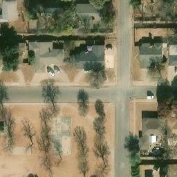 Sand Volleyball Court, Lubbock, TX — aerial view