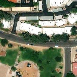 Sand Volleyball Court, Phoenix, AZ — aerial view